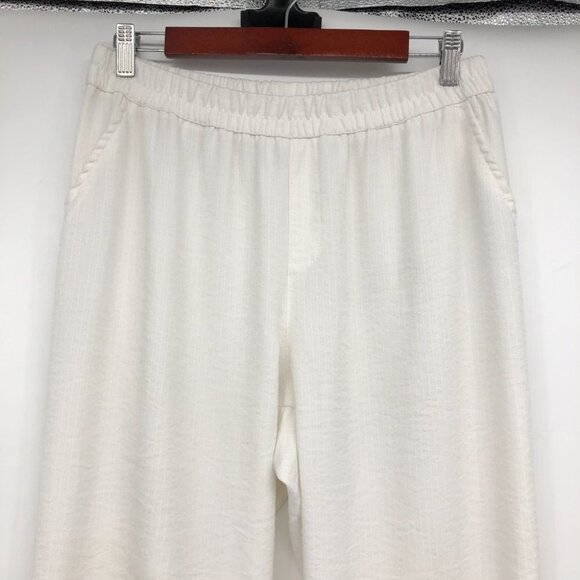 Monk & Lou White loungewear joggers Sweatpants Pockets  size LG - Picture 4 of 16